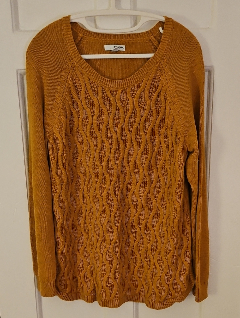 Mustard Cable Knit Sweater